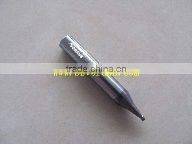 Carbide end milling cutters for vertical machines D-6mm d-1.6mm L-40mm Teeth-2