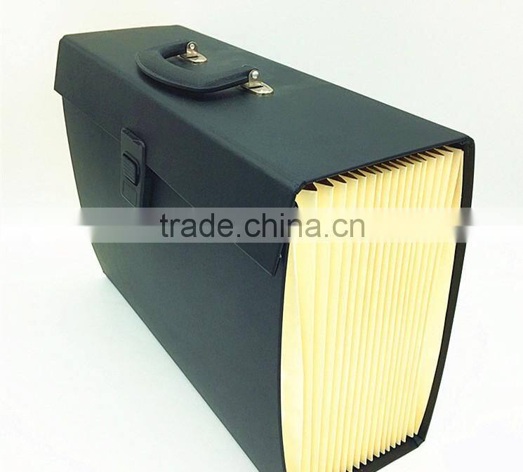 Functional accordion paper file pocket box with divider