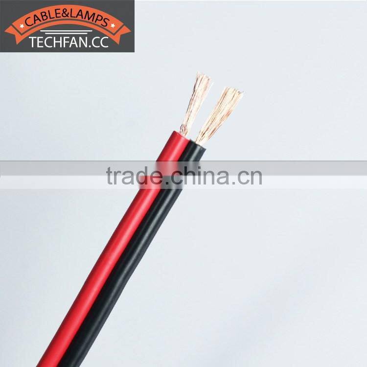 Frosted tined CCA 2x0.75mm2 speaker cable PVC jacket speaker wire