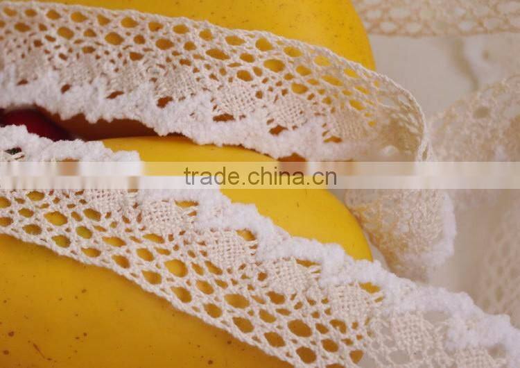 2.5cm white embroidery lace /cotton lace trim dots decoration wholesale 250203