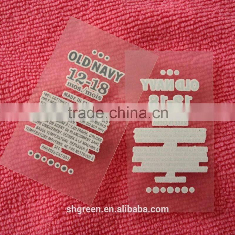 Cheap price apparel heat transfer printing label