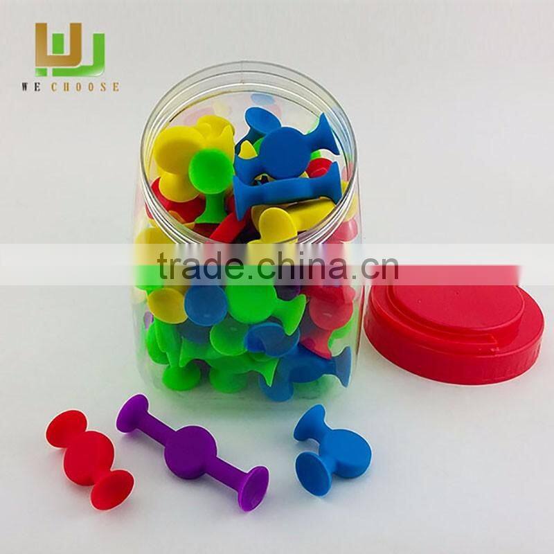 The best selection of 2016 novelty educational gifts Novelty Silicone Sucker/creative assembly nut Silicon toys