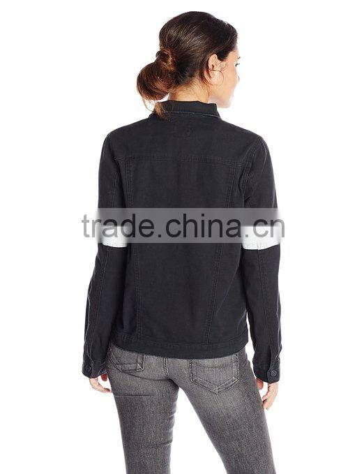 Fashion 2016 Lady Love Long Denim Jacket