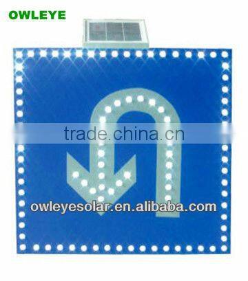 solar turning signs/illuminated traffic arrow signs/solar limit warning sign