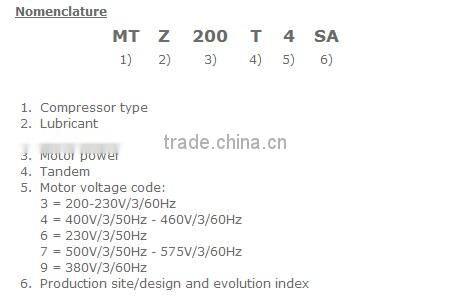 MTZ200T Danfoss tandem compressor for MTZ-100