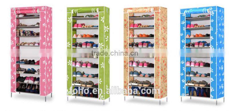(FH-FC6010)China made dustproof covered shoe steel tube storage shoe rack