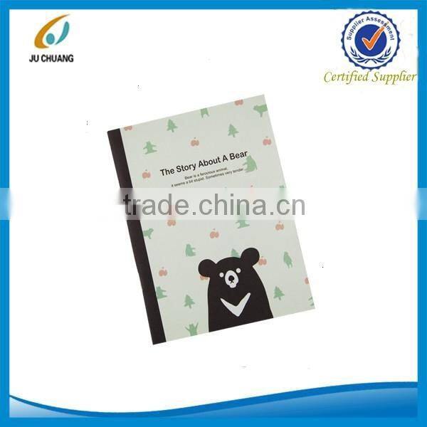 Printed cartoon paper cover kids exercise notebook