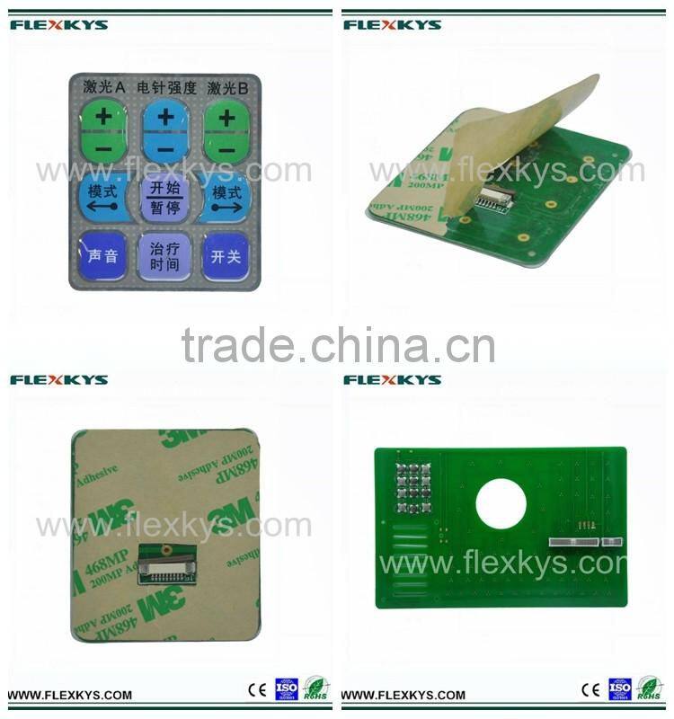 Custom prototype PCB printed circuit board membrane switch