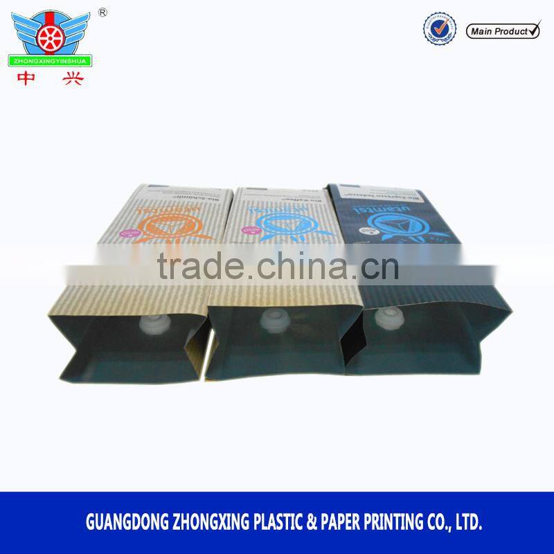 Aluminum foil lined 1000g coffee bean packaging kraft paper pouch bag