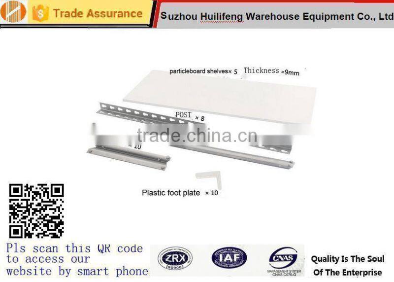 Z-Beam Commercial Boltless Steel Shelving With Particle Board / 5 Shelves