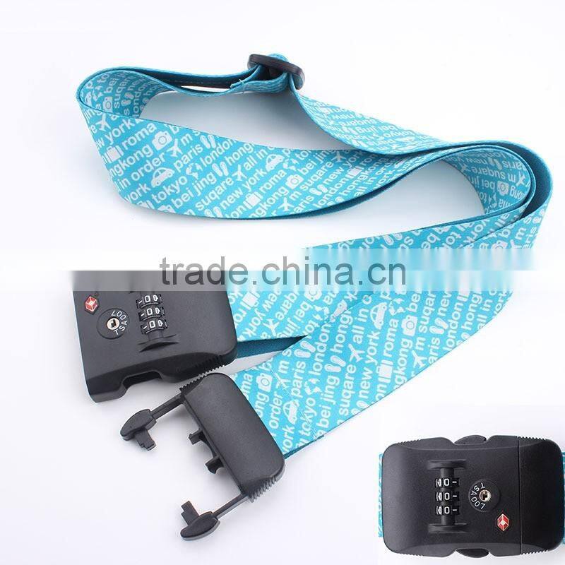Fabric password lock luggage belt/luggage strap