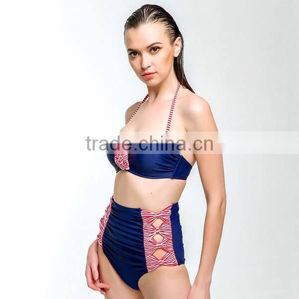 hot model women high waist ladies swim wear