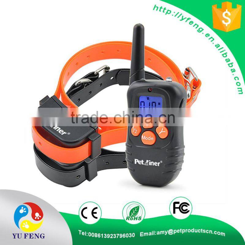 Dog training collar Waterproof Rechargeable Blue LCD Electronic Shock Remote Dog Training Collar Electric Pet collars