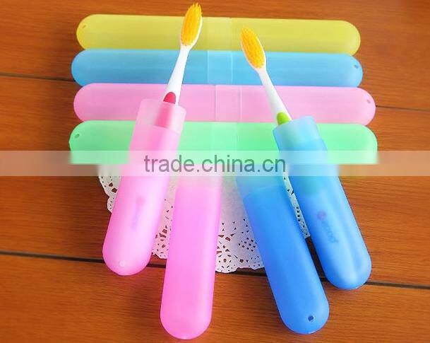 Plastic colorful travel toothbrush box, toothbrush case