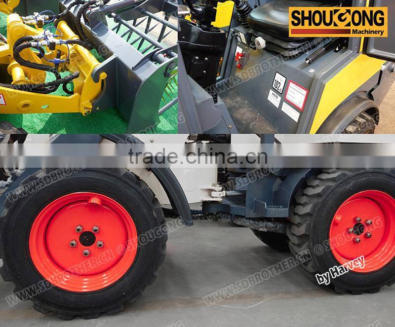 Shougong Narrow mini Loader, hydrostatic loader with Sauer hydraulics