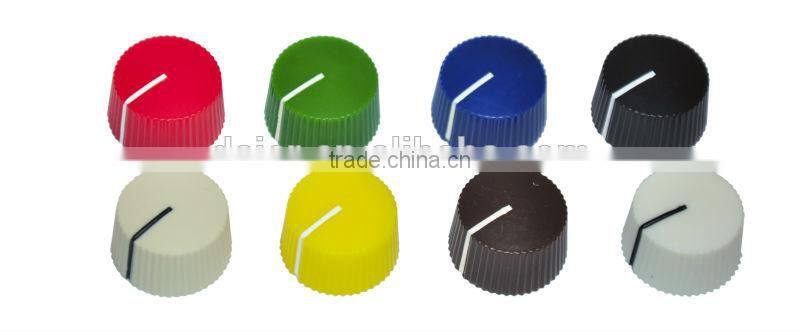serrated round pointer potentiometer knob with thread
