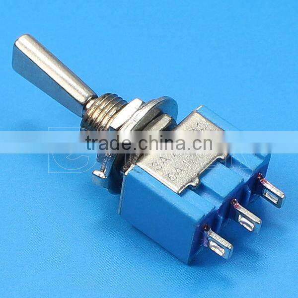 MTS-103-F1 3A 250VAC ON-OFF-ON 3 pin metal flat handle toggle switch
