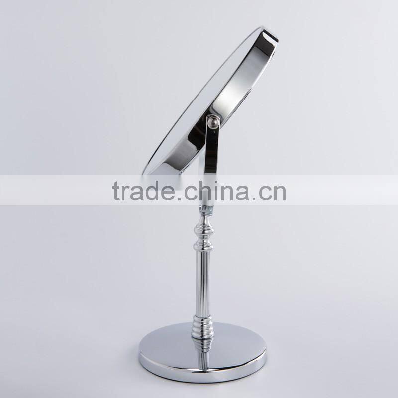 High quality metal electric magnifying desktop makeup mirror, double sides cosmetic mirror