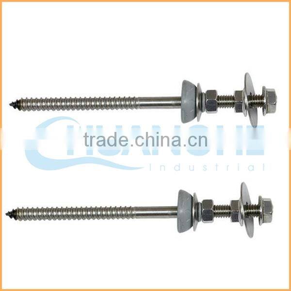 Hot sales high quality double thread zinc plate hanger bolt