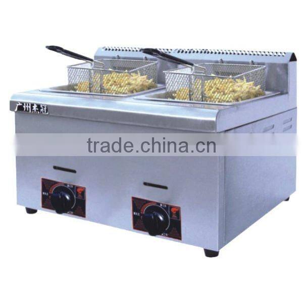 gas temeprature-controlled fat fryer (1-tank&1-basket)