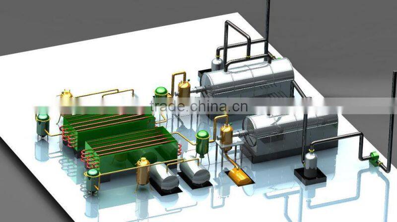 New Generation 20Ton Pyrolysis Line Refing Waste Tyre And Plastic