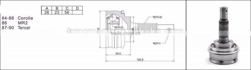 Cv Joint For Toyota LAND CRUISER/LEXUS OEM: 43460-69115