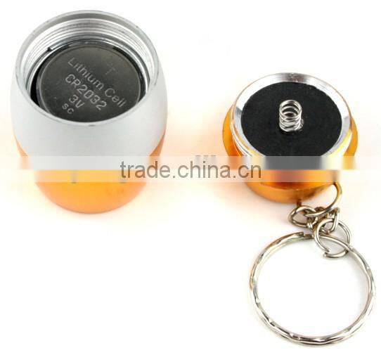 Travel 6 LED Mini aluminium material key ring torch/flashlight