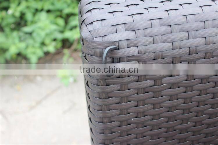 UV-proof new style plastic wicker loveseat sun lounger