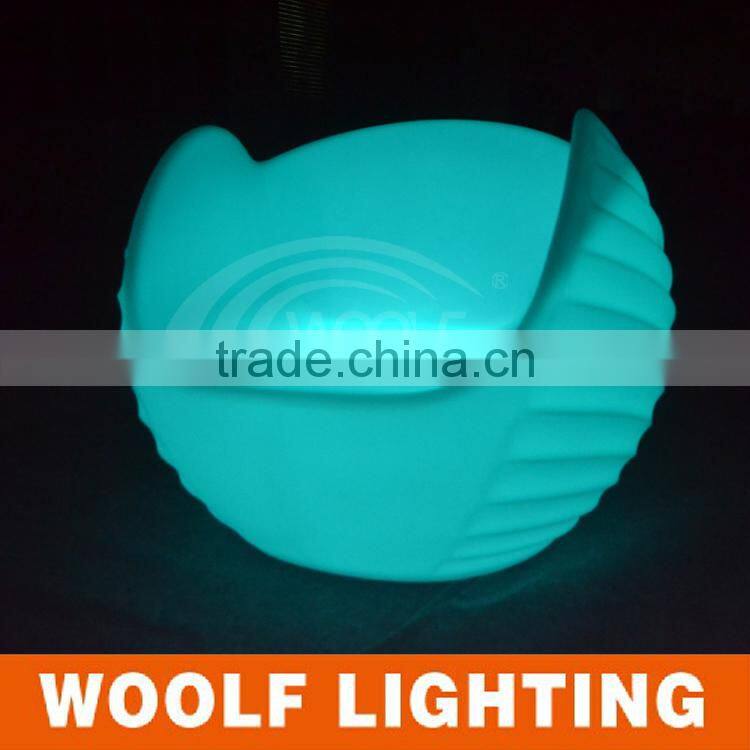 Lovely Plastic Color Changing Design LED Single Sofa with Texture