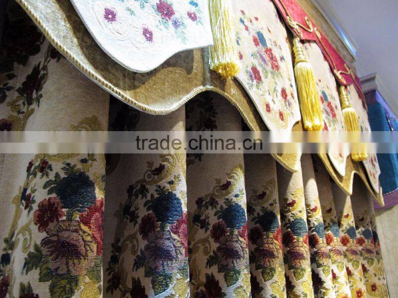 Medusa Jacquard Embroidery Window Curtains/ Embroidered Organza Fabric/ Master Bedroom Entrance Door Ready Made Curtain