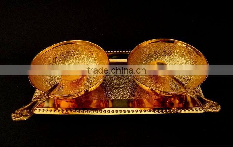 Handmade gift item gold and silver plated goblets