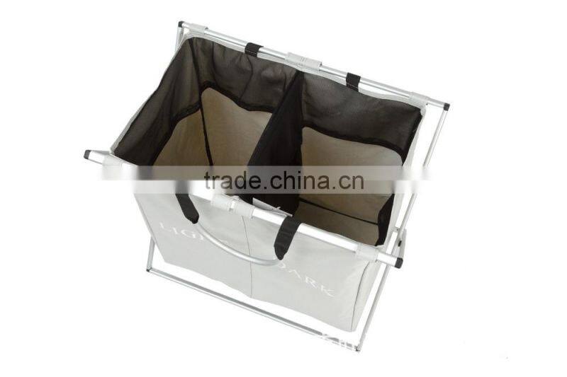 Aluminum Frame Laundry Hamper with two sorter