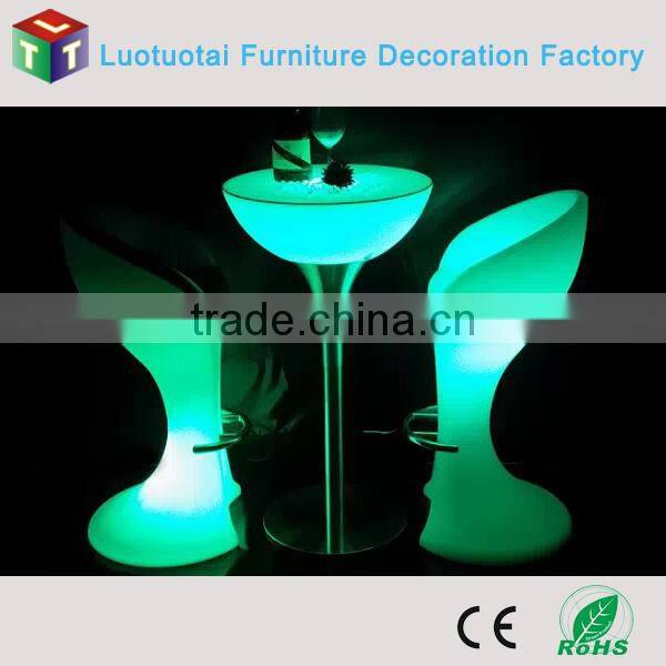 led bar chair Rechargeable wireless 16 color change LED bar stool