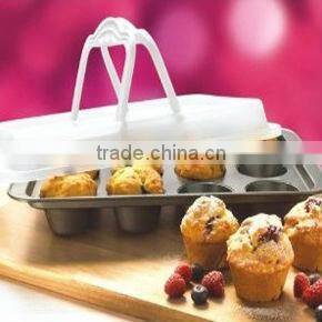 12 cups carbon steel cake baking pan with lid,cake baking pans