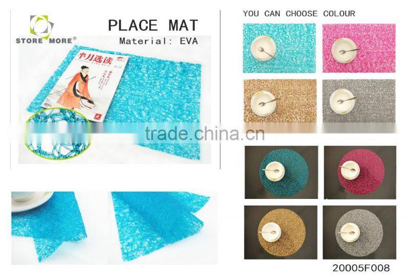 EVA Placemats - Heat Insulation Anti-skidding Dining Room Placemats, Set of 12
