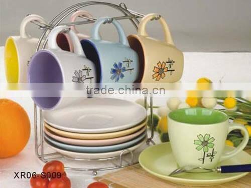 250--350ml ceramic coffee mug set porcelain tea mug set coffee mug with saucer