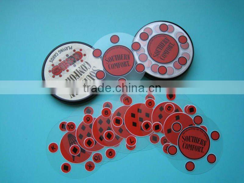 pvc playing card with special shape