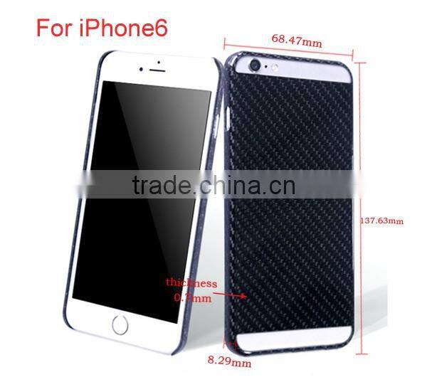 Carbon fiber back cover for iphone 6 carbon fiber case