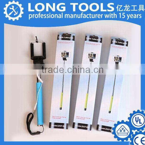 Wholesale smart phone cable monopod wirelss bluetooth selfie stick