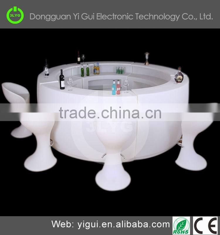 Factory price abs led bar chair/table for Party and Wedding