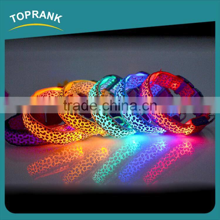 Cheap wholesale luminous led dog collar making supplies pet supply