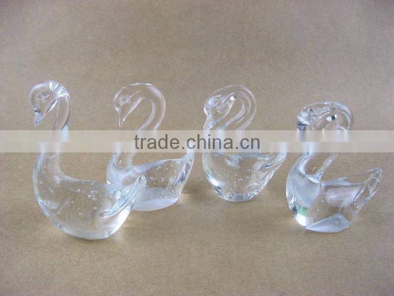 swan shaped glass craft , glass swan , glassware