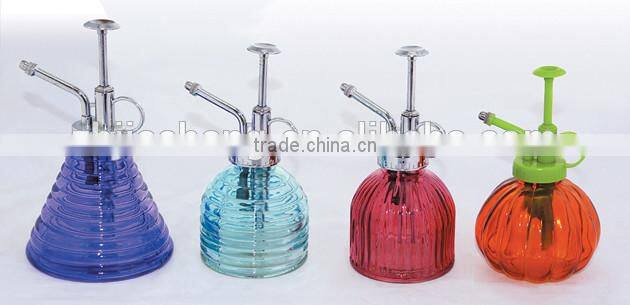unique color glass spray bottle with metal spray cap