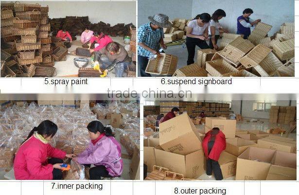 ladder-shaped wicker basket for bsket