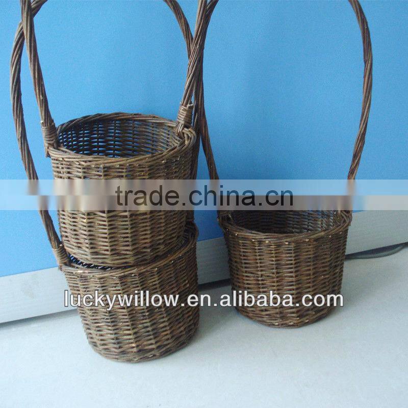 factory supply new design tall wicker gift basket empty