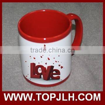 Grade A porcelain coffee mug heat transfer logo printed tea cups