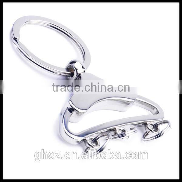 Cheap quality stainless steel animal model shark key chain ring factory