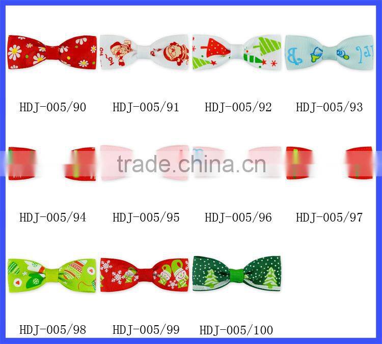 100% Polyester Green White Little Girl hair bow clip one size fit most