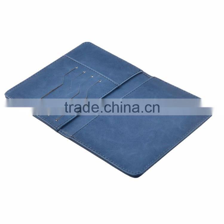 2017 personalized custom slim mens RFID Travel Leather passport wallet