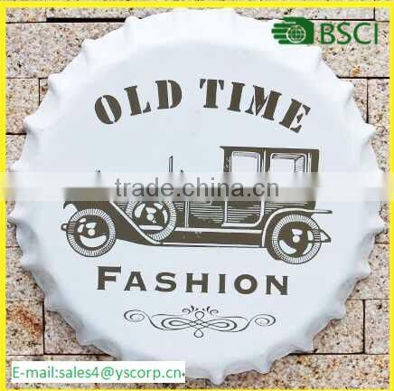 YS91552 New vintage Designs Most Popular Metal beer cap design Metal Sign Tin sign for resturant bar decor